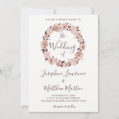 Blush Pink Rose Blumenzeremonie Einladung (Vorderseite)