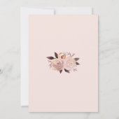 Blush Pink Rose Blumenzeremonie Einladung (Rückseite)
