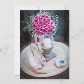 Blush Pink Rose Bouquet Rustic Wedding Invite Einladung (Rückseite)