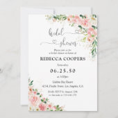 Blush Pink Rose Bridal Dusche Einladung (Vorderseite)