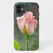 Blush Pink Rose Bud Blume Floral Phone Case (Rückseite)
