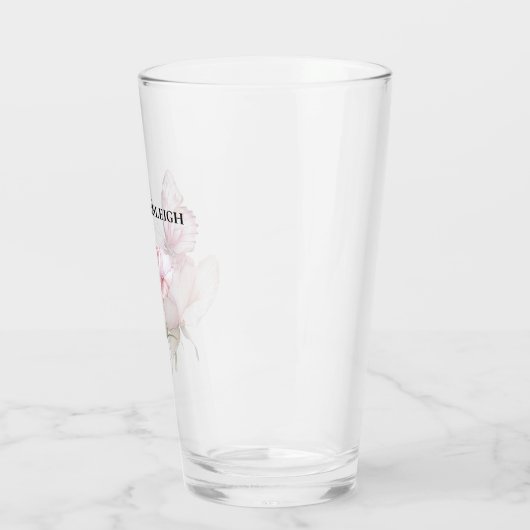 Blush Pink Rose Butterfly   Glas (Links)
