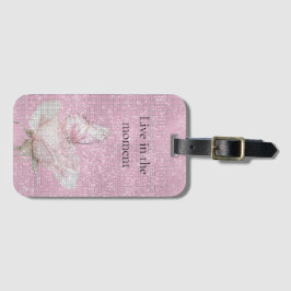 Blush Pink Rose Butterfly Sparkle  Gepäckanhänger