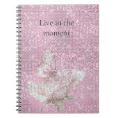Blush Pink Rose Butterfly Sparkle  Notizblock (Vorderseite)