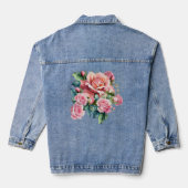 Blush Pink Rose Denim Jacket Jeansjacke (Rückseite)