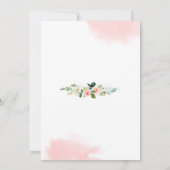 Blush Pink Rose Elephant Baby Dusche Einladung (Rückseite)