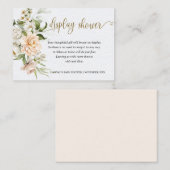 Blush Pink Rose Eukalyptus Display Dusche Begleitkarte (Vorne/Hinten)