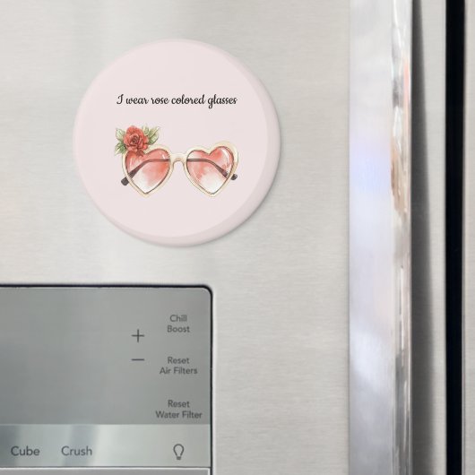 Blush Pink Rose Farbige Sonnenbrille Magnet (In Situ (Kühlschrank))