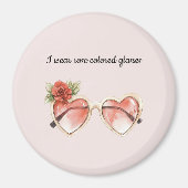 Blush Pink Rose Farbige Sonnenbrille Magnet (Vorne)