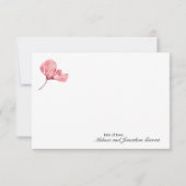 Blush Pink Rose Floral Elegant Danke Karte (Rückseite)