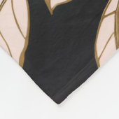 Blush Pink Rose Floral Fleece Blanket (Ecke)