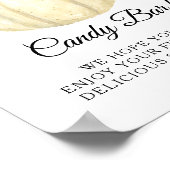 Blush Pink Rose Floral Pumpkin Candy Bar Sig Poster (Ecke)