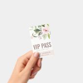 BLUSH PINK ROSE FLORAL VIP JEDE PARTY PASS AUSWEIS (Handheld)