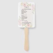 Blush Pink Rose Floral Wasserfarbe Programm Fächer (Rückseite)