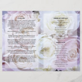 Blush Pink Rose Funeral Program template (Rückseite)