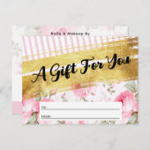 Blush Pink Rose Geschenkgutschein Postkarte (Vorne/Hinten)