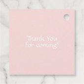 Blush Pink & Rose Gold Bläsernicorn Kinderdusche Geschenkanhänger (Rückseite)