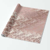Blush Pink Rose Gold Blumenpulver Blumenglanz Geschenkpapier (Ungerollt)