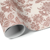 Blush Pink Rose Gold Blumenpulver Blumenglanz Geschenkpapier (Rolleneckpunkt)
