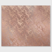 Blush Pink Rose Gold Blumenpulver Damask Geschenkpapier (Flach)