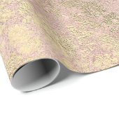 Blush Pink Rose Gold Blumenpulver Hütte Luxus Geschenkpapier (Rolleneckpunkt)