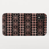 Blush Pink - Rose Gold Boho Handgezeichnetes Muste Case-Mate iPhone Hülle (Rückseite (Horizontal))