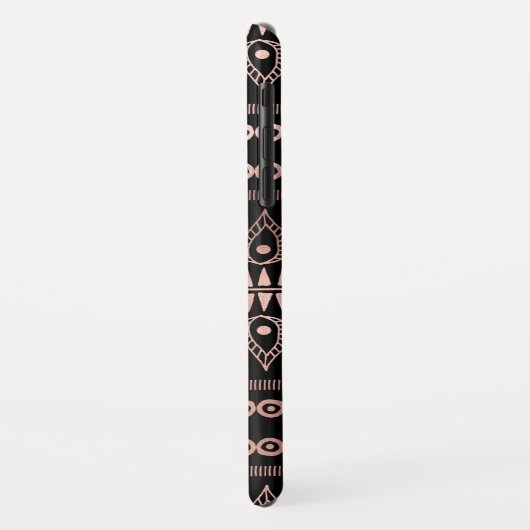 Blush Pink - Rose Gold Boho Handgezeichnetes Muste Case-Mate iPhone Hülle (Hinten/Links)