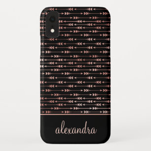 Blush Pink - Rose Gold Boho Muster Monogramm Case-Mate iPhone Hülle