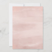 Blush Pink & Rose Gold Bridal Dusche Einladung (Rückseite)