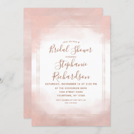 Blush Pink & Rose Gold Bridal Dusche Einladung