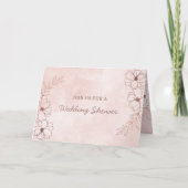 Blush Pink & Rose Gold Couple's Polterabend Einladung (Vorderseite)