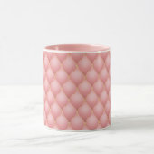 Blush Pink Rose Gold Diamond Tufted Coffes Mug Tasse (Zentrum)