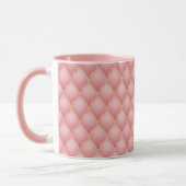 Blush Pink Rose Gold Diamond Tufted Coffes Mug Tasse (Links)