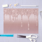 Blush Pink Rose Gold Drilling Glitzer Trendy Glam Seidenpapier (Handwerk)