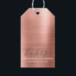 Blush Pink - Rose Gold Elegant Vielen Dank Geschenkanhänger<br><div class="desc">Blush Pink - Rose Gold Imitats Glitzer und sparkle Elegant Vielen Dank,  dass Sie Tags. Diese Geschenketags können auf Ihren Namen und Ihr Hochzeitstermin angepasst werden. Diese personalisierten Geschenkgutscheine sind Teil einer Hochzeitskollektion. Wenn Sie weitere,  individuell gestaltete Artikel wünschen,  wenden Sie sich bitte an den Designer.</div>