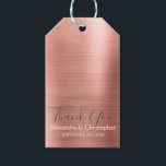 Blush Pink - Rose Gold Elegant Vielen Dank Geschenkanhänger<br><div class="desc">Blush Pink - Rose Gold Imitats Glitzer und sparkle Elegant Vielen Dank,  dass Sie Tags. Diese Geschenketags können auf Ihren Namen und Ihr Hochzeitstermin angepasst werden. Diese personalisierten Geschenkgutscheine sind Teil einer Hochzeitskollektion. Wenn Sie weitere,  individuell gestaltete Artikel wünschen,  wenden Sie sich bitte an den Designer.</div>