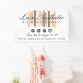 Blush Pink & Rose Gold Farbpinsel Pinselstriche Banner (Insitu)