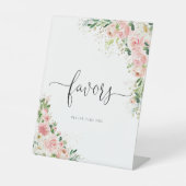 Blush Pink Rose Gold Favoriten Zeichen Sockelschild (Vorderseite)