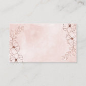 Blush Pink & Rose Gold Foil Dusche Geschenk Regist Begleitkarte (Rückseite)