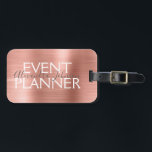Blush Pink - Rose Gold Foil Event Plane Gepäckanhänger<br><div class="desc">Pink & Rose Gold Brushed Metal Event Planner Name Tag für einen Salon. Der Name und der Beruf oder die Firma können geändert werden,  um für jede Art von Unternehmen verwendet zu werden. Bitte kontaktieren Sie den Designer,  um weitere passende Artikel zu erhalten.</div>