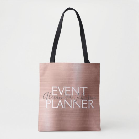 Blush Pink - Rose Gold Foil Event Planner Lieferum Tasche (Vorderseite)