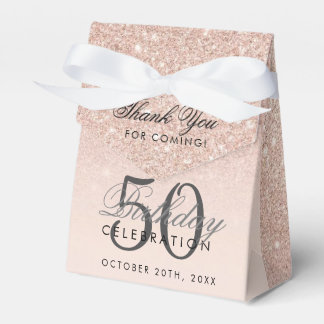 Blush Pink Rose Gold Glitzer Geburtstag Vielen Dan Geschenkschachtel