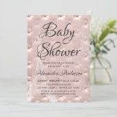 Blush Pink - Rose Gold Paris Baby Dusche Einladung (Stehend Vorderseite)