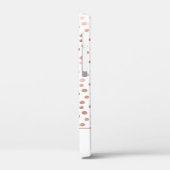 Blush Pink - Rose Gold Polka Dot Muster Monogramm Case-Mate iPhone Hülle (Rückseite / Links)