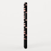 Blush Pink - Rose Gold Polka Dot Muster Monogramm Case-Mate iPhone Hülle (Hinten/Rechts)