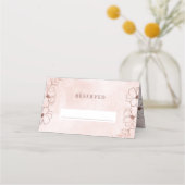 Blush Pink & Rose Gold Reservierte Hochzeitssitze Platzkarte (Vorderseite)