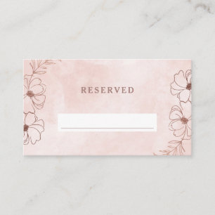 Blush Pink & Rose Gold Reservierte Hochzeitssitze Platzkarte