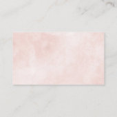 Blush Pink & Rose Gold Reservierte Hochzeitssitze Platzkarte (Rückseite)