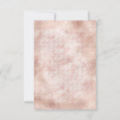 Blush Pink Rose Gold Succules Wedding RSVP (Rückseite)