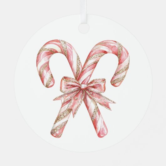 Blush Pink Rose Gold Weißer Weihnachtsbaum Ornament Aus Metall (Rückseite)